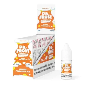 dr-frost-barsalt-mango-pineapple-ice-vapespecialisten.webp Dr Frost Salt | E-Juice 10ml/14,5mg