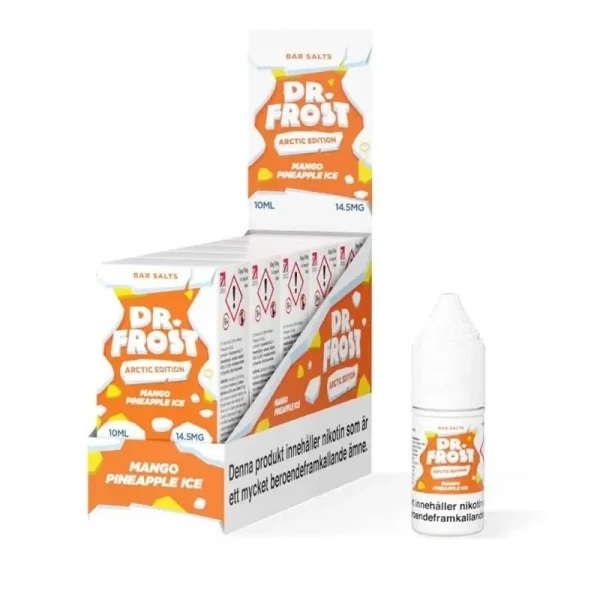 dr-frost-barsalt-mango-pineapple-ice-vapespecialisten.webp Dr Frost Salt | E-Juice 10ml/14,5mg