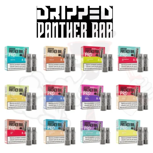 dripped-panther-bar-pro-pods-20mg-pod-vapespecialisten.webp Panther Bar Pro - | Engångs Pod | 20mg/ml