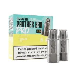 dripped-panther-bar-pro-pods-20mg-vape-pod-system-banana-ice-vapespecialisten.webp Panther Bar Pro - | Engångs Pod | 20mg/ml