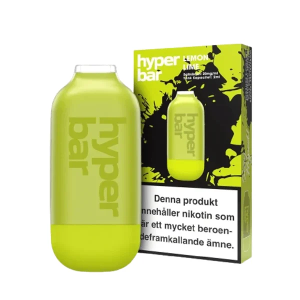 hyper-bar-mesh-lemon-lime-vapespecialisten-1.webp Hyper Bar | Engångs Vape | 20mg/ml