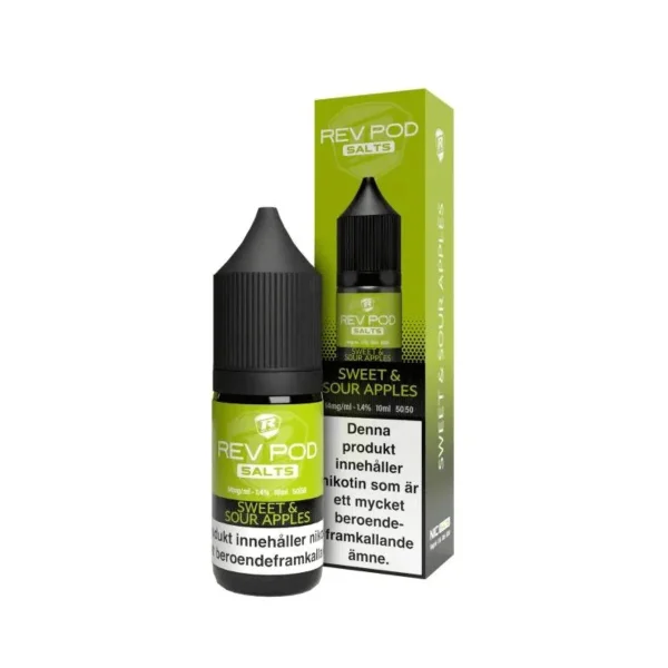 rev-pod-salts-sweet-sour-apples-vapespecialisten.webp Rev Pod Salt | E-juice 10ml/14mg