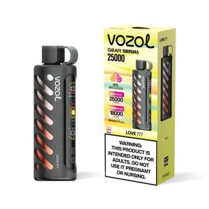 vozol-gear-shisha-25000-love-777-vapespecialisten.webp Vozol Gear Shisha | Engångs Vape | 0mg/ml | 5%/ml Metatine | 25.000