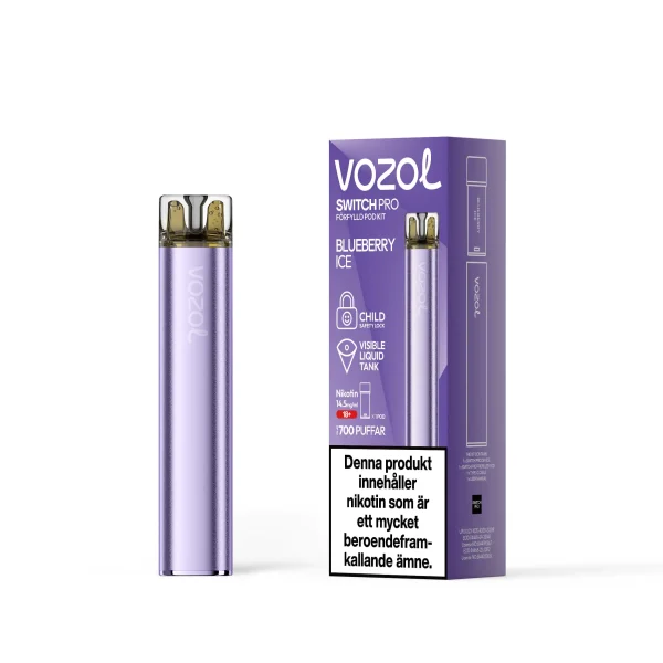 vozol-swish-pro-start-kit-blueberry-ice-vapespecialisten.webp Vozol Switch Pro Start kit (Batteri + Pod)