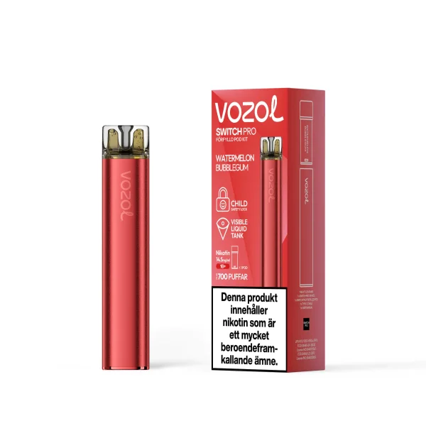 vozol-swish-pro-start-kit-watermelon-bubblegum-vapespecialisten.webp Vozol Switch Pro Start kit (Batteri + Pod)